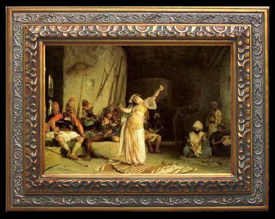 framed  unknow artist Arab or Arabic people and life. Orientalism oil paintings  239, Ta060-2